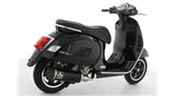 Arrow 53536ANN Urban Aluminium Dark Slip-On Muffler w/Black End Cap for Piaggio Vespa GTS 300 21-24/Vespa GTV 300 23-24