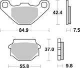 Brembo B-07KS04SX Off Road (SX) Sintered Rear Brake Pad (07KS04.SX)