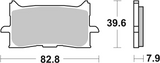Brembo B-07HO62SA Road (SA) Sintered Front Brake Pad (07HO62.SA)
