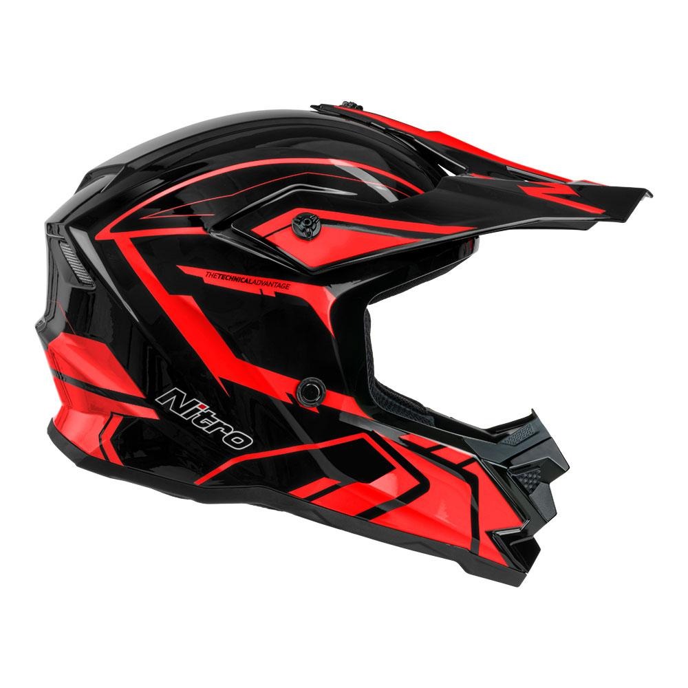 Nitro MX710 Shard II Gloss Red/Black Youth Helmet