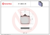 Brembo B-07BB33SR Racing Road (SR) Sintered Front Brake Pad (07BB33.SR)