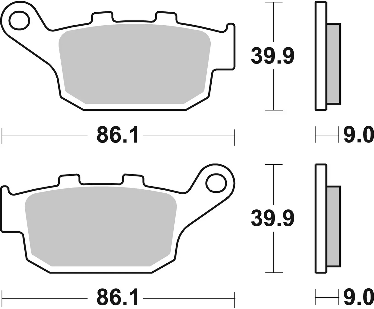 Brembo B-07HO53SP Road (SP) Sintered Rear Brake Pad (07HO53.SP)