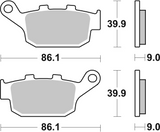 Brembo B-07HO53SP Road (SP) Sintered Rear Brake Pad (07HO53.SP)