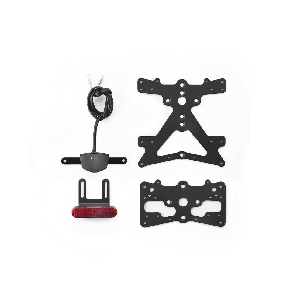 Rizoma Fox License Plate Support Kit Black for Honda Africa Twin 18-19