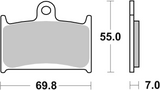 Brembo B-07SU22SA Road (SA) Sintered Front Brake Pad (07SU22.SA)