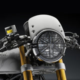 Rizoma Low Headlight Fairing Silver for BMW R NineT/Ducati Scrambler/Triumph Thruxton 1200 R/Street Twin