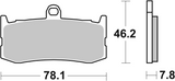 Brembo B-07GR06SA Road (SA) Sintered Front Brake Pad (07GR06.SA)