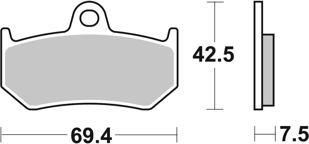 Brembo B-07GR35SP Road (SP) Sintered Rear Brake Pad (07GR35.SP)