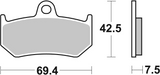 Brembo B-07GR35SP Road (SP) Sintered Rear Brake Pad (07GR35.SP)