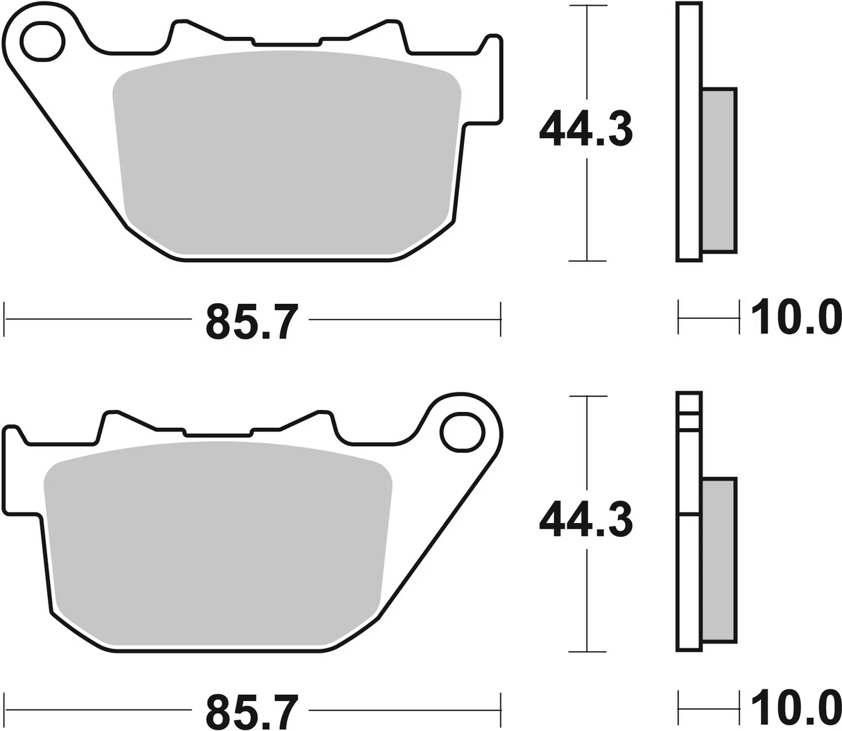 Brembo B-07HD14SP Road (SP) Sintered Rear Brake Pad (07HD14.SP)