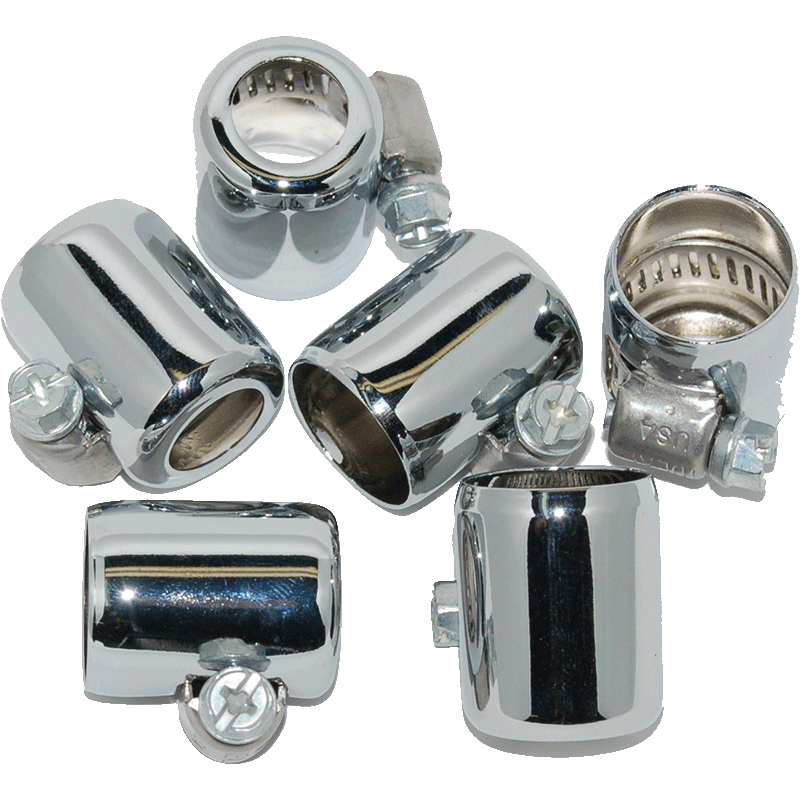 NAMZ Custom Cycle Products NMZ-NHC-CH206 3/8" Hose Clamp Ends Chrome