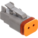 NAMZ Custom Cycle Products NMZ-DP-2G 2-Wire Deutsch Plug w/Wedgelock Grey