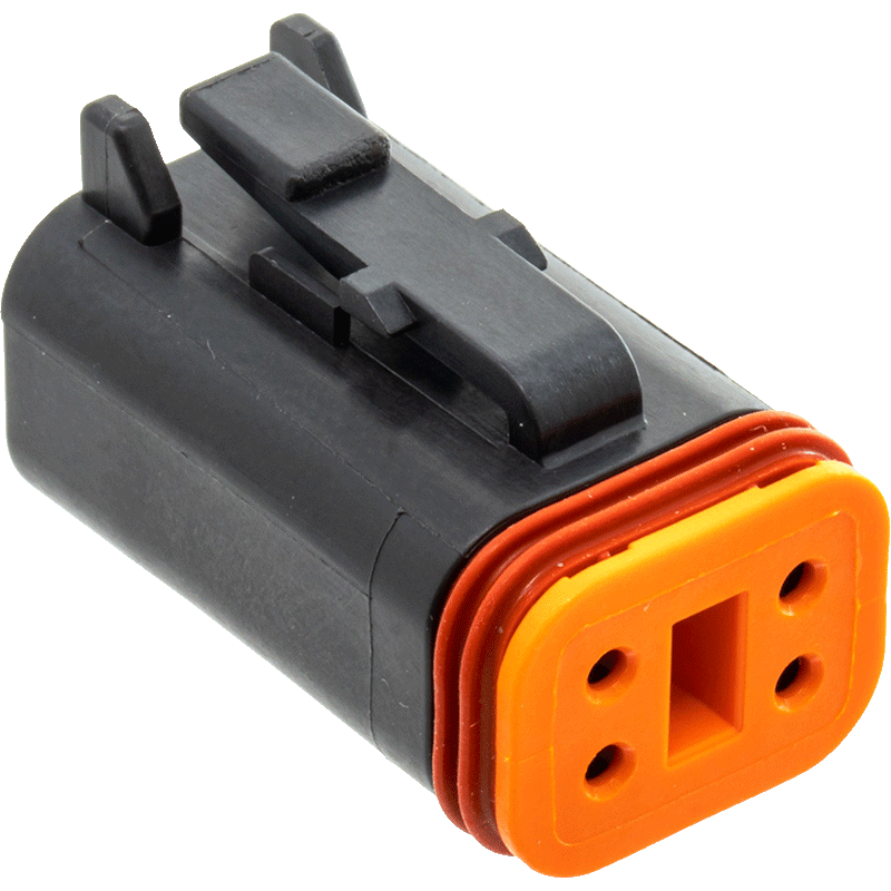 NAMZ Custom Cycle Products NMZ-DP-4B 4-Wire Deutsch Plug w/Wedgelock Black