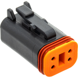 NAMZ Custom Cycle Products NMZ-DP-4B 4-Wire Deutsch Plug w/Wedgelock Black
