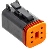 NAMZ Custom Cycle Products NMZ-DP-6B 6-Wire Deutsch Plug w/Wedgelock Black
