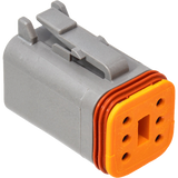 NAMZ Custom Cycle Products NMZ-DP-6G 6-Wire Deutsch Plug w/Wedgelock Grey