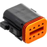 NAMZ Custom Cycle Products NMZ-DP-8B 8-Wire Deutsch Plug w/Wedgelock Black