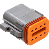 NAMZ Custom Cycle Products NMZ-DP-8G 8-Wire Deutsch Plug w/Wedgelock Grey