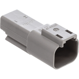 NAMZ Custom Cycle Products NMZ-DR-2G 2-Wire Deutsch Receptacle w/Wedgelock Grey