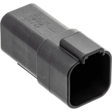 NAMZ Custom Cycle Products NMZ-DR-6B 6-Wire Deutsch Receptacle w/Wedgelock Black