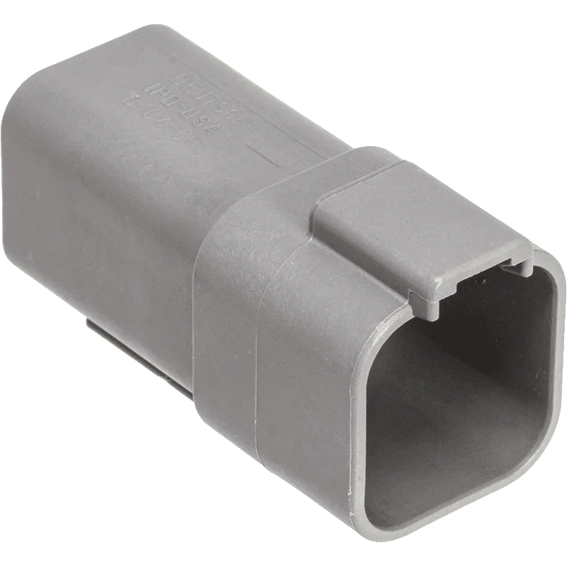 NAMZ Custom Cycle Products NMZ-DR-6G 6-Wire Deutsch Receptacle w/Wedgelock Grey