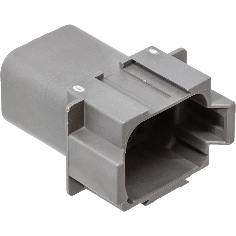 NAMZ Custom Cycle Products NMZ-DR-8G 8-Wire Deutsch Receptacle w/Wedgelock Grey