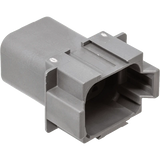 NAMZ Custom Cycle Products NMZ-DR-8G 8-Wire Deutsch Receptacle w/Wedgelock Grey