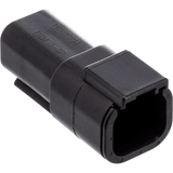 NAMZ Custom Cycle Products NMZ-MDR-4B DTM 4-Position Deutsch Recepticle w/(4) Stamped Terminals & Wedgelock Black