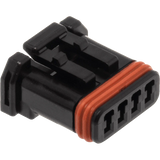 NAMZ Custom Cycle Products NMZ-NJ-4S51 MX-1900 4-Position Socket Housing Black