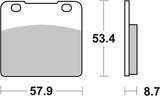 Brembo B-07SU06SP Road (SP) Sintered Rear Brake Pad (07SU06.SP)