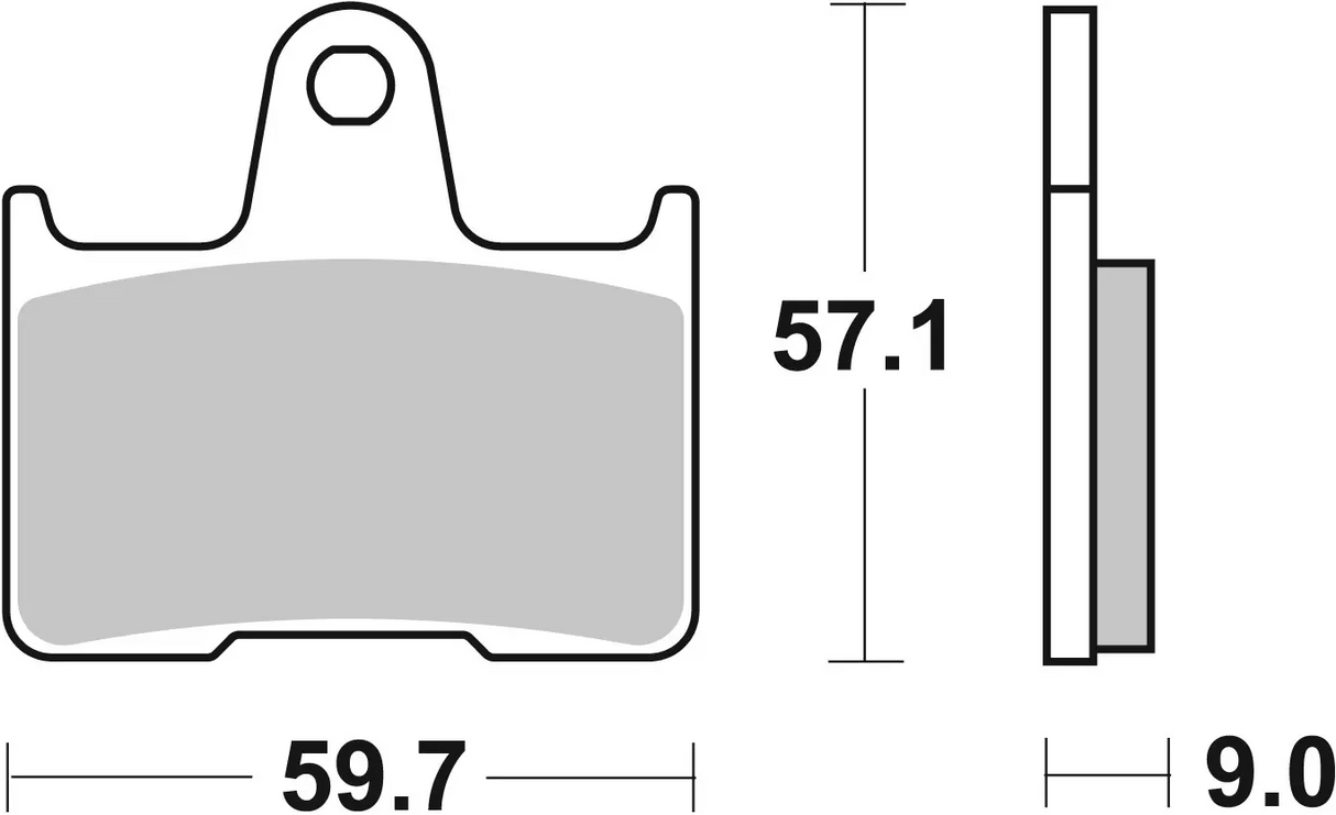 Brembo B-07SU25SP Road (SP) Sintered Rear Brake Pad (07SU25.SP)