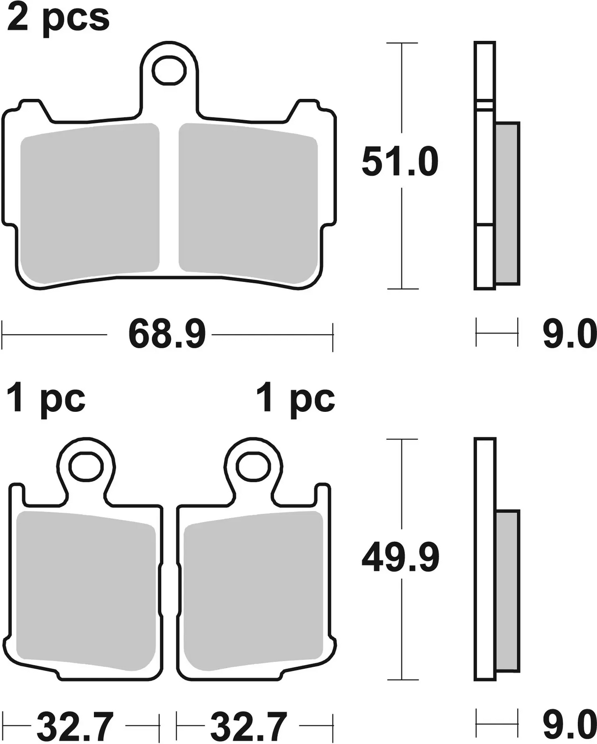 Brembo B-07HO37SA Road (SA) Sintered Front Brake Pad (07HO37.SA)
