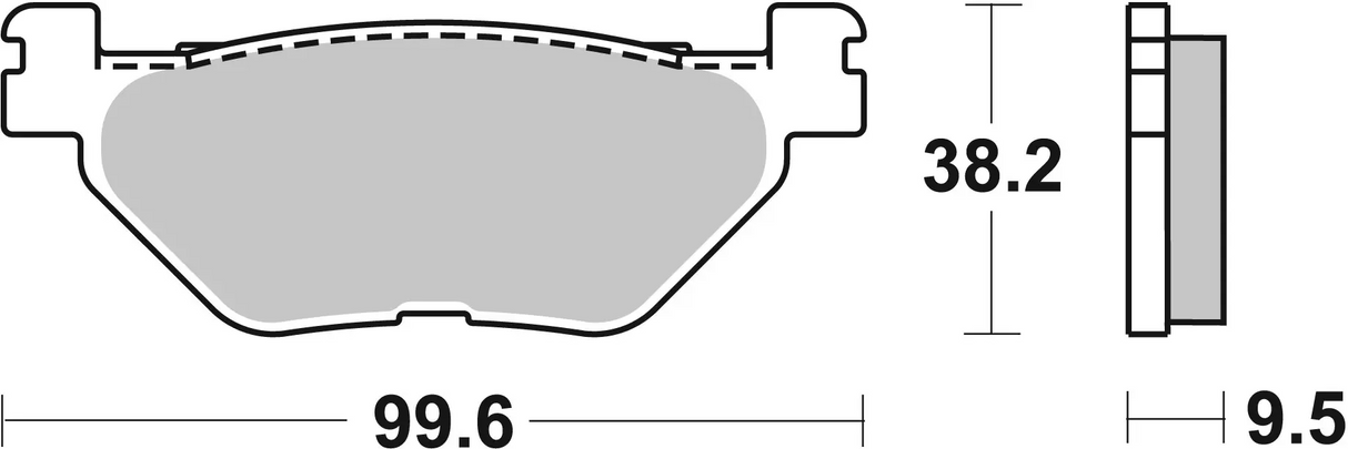 Brembo B-07YA39SP Road (SP) Sintered Rear Brake Pad (07YA39.SP)