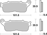 Brembo B-07HO60SP Road (SP) Sintered Rear Brake Pad (07HO60.SP)