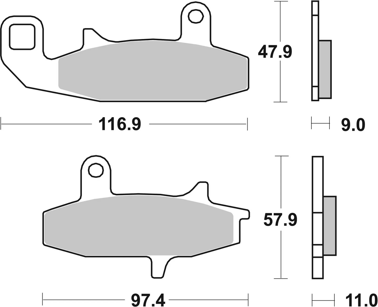 Brembo B-07SU15SA Road (SA) Sintered Front Brake Pad (07SU15.SA)