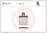 Brembo B-07BB01SP Road (SP) Sintered Rear Brake Pad (07BB01.SP)