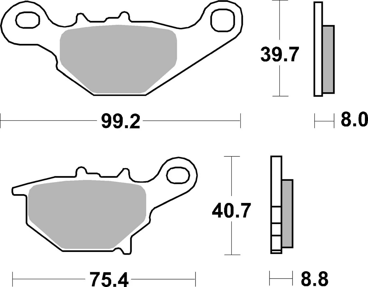 Brembo B-07SU31SD Off Road (SD) Sintered Rear Brake Pad (07SU31.SD)