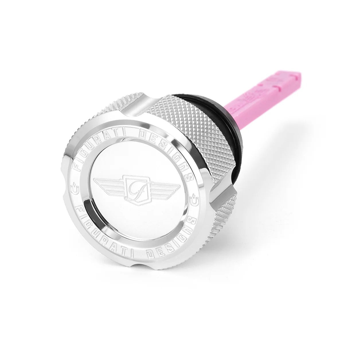 Figurati Designs FIG-FD01-MAGDS-ST-KN-SS Magnetic Engine Oil Dipstick Silver for Harley-Davidson Softail 00-17