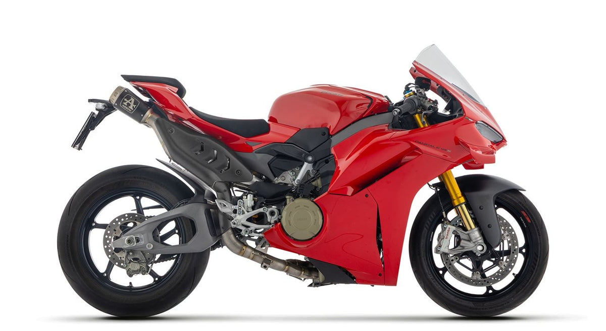 Arrow 71253CPRN Competition EVO Titanium Full Exhaust System w/Pro-Race Dark Titanium Muffler & Titanium End Cap for Ducati Panigale V4 25-Up