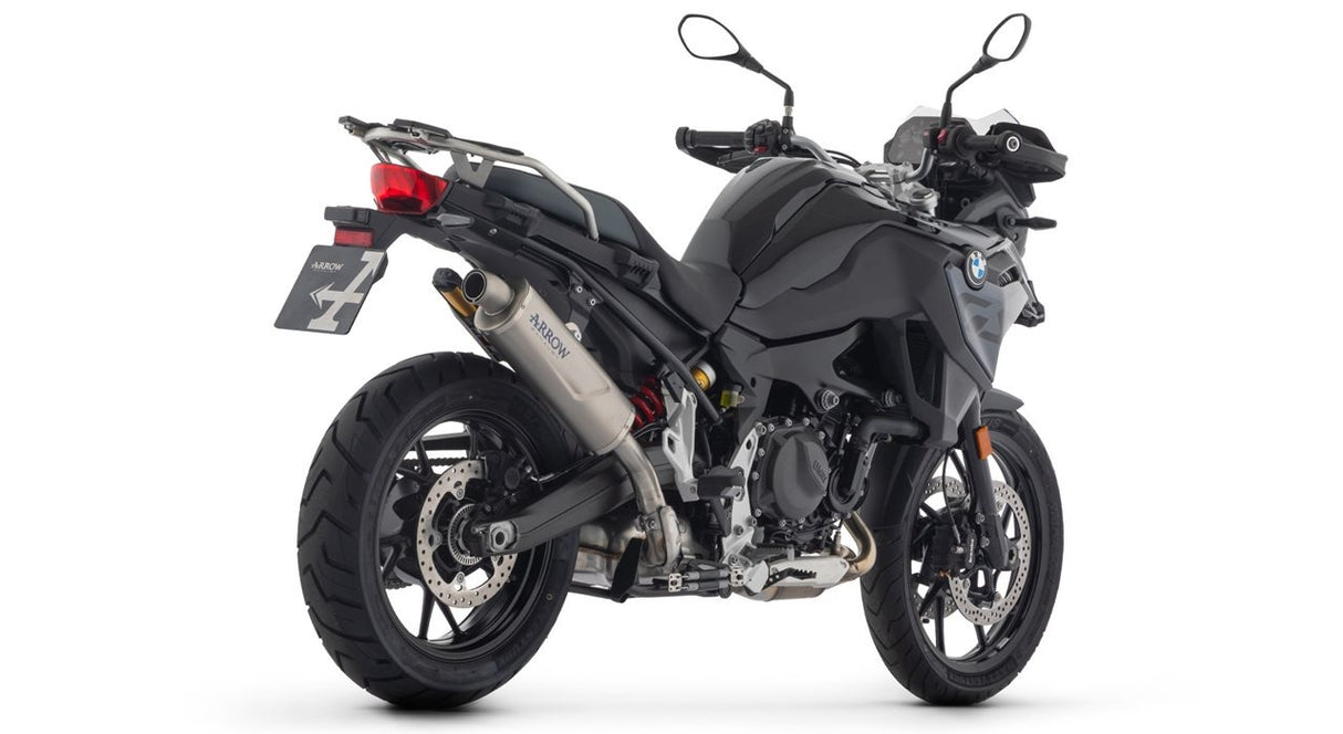 Arrow 72653PO Indy Race Evo Titanium Slip-On Muffler w/Steel End Cap for BMW F 800 GS/F 900 GS/F 900 GS Adventure 24-Up