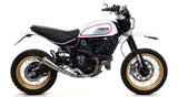 Arrow 71209PR Pro-Race Titanium Slip-On Muffler w/Titanium End Cap & Titanium Link Pipe for Ducati Scrambler 800 Desert Sled 17-20
