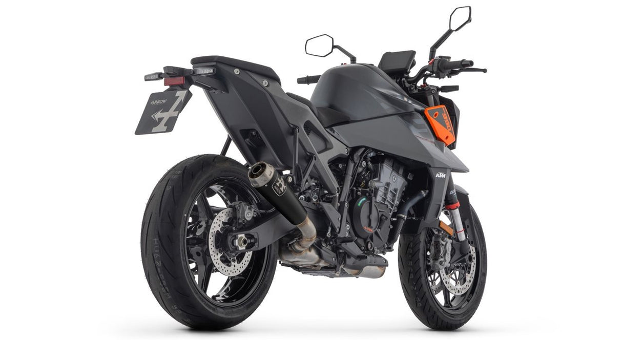 Arrow 71973PRN Pro-Race Nichrom Dark Slip-On Muffler w/Steel End Cap for KTM Duke 990 24-Up