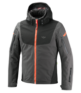 Ixon Burning Anthracite/Black/Neon Red Textile Hoodie Jacket