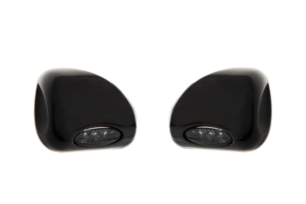 Kodlin KM-K68459 Front Turn Signals Mini Elypse Amber Smoked Black for Harley-Davidson Road Glide 15-23/Low Rider ST 22-25