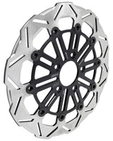 Kodlin KM-K7143E 11.8" Front 10-Spoke Disc Rotor Polished Band & Black Carrier for Harley-Davidson Dyna 06-17/Softail 15-Up/Sportster 14-21 & some Touring 08-Up