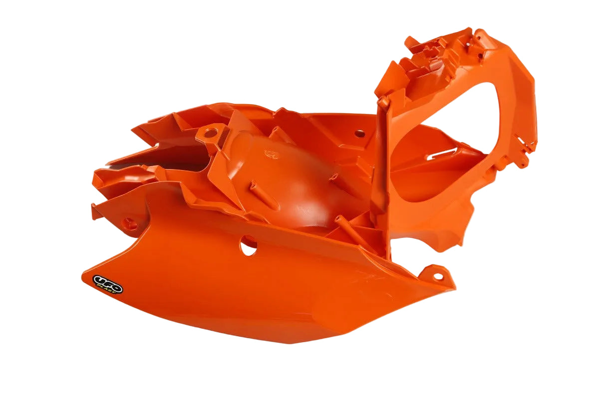 UFO One-Piece Side Panels & Airbox Cover Orange for KTM SX 125/150/SX-F 250-450/XC 125/150/XC-F 250-450/XCF 250-450 11-15/SX 250/XC 250 11-16/EXC 125-300/EXC-F 250-500/XC-W 125-300/XCF-W 250-450 12-15