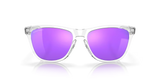 Oakley Frogskins Sunglasses w/Polished Clear Frame & Prizm Violet Lenses