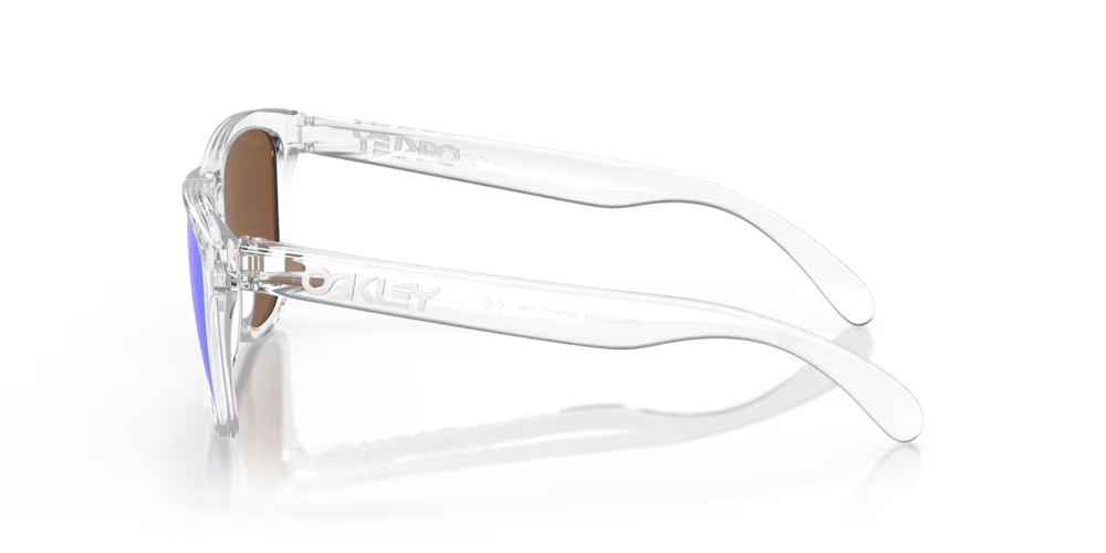 Oakley Frogskins Sunglasses w/Polished Clear Frame & Prizm Violet Lenses
