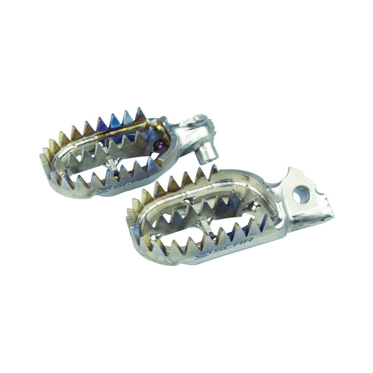 Scar S9516 Titanium Gripper Footpegs for Triumph TF250-X 24-25