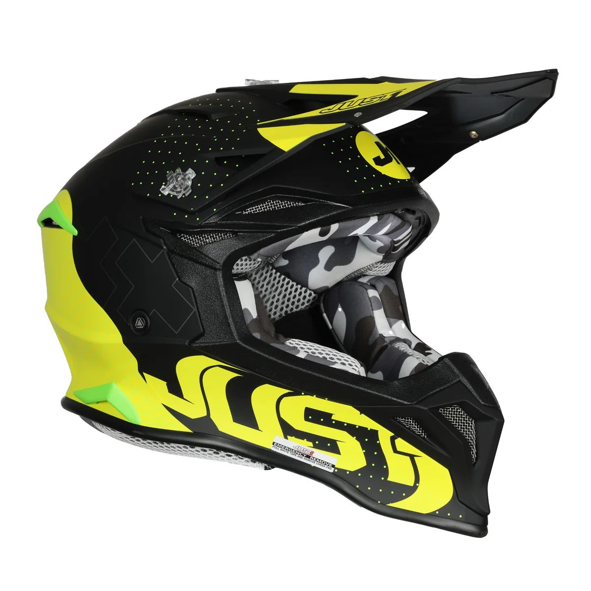 Just1 J39 Xeno Matte Fluro Yellow/Black Helmet